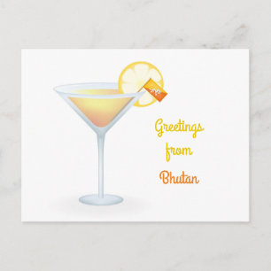 Greetings From Bhutan Cocktail Holiday Card