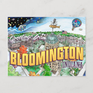 Greetings from Bloomington Indiana (postcard) Postcard