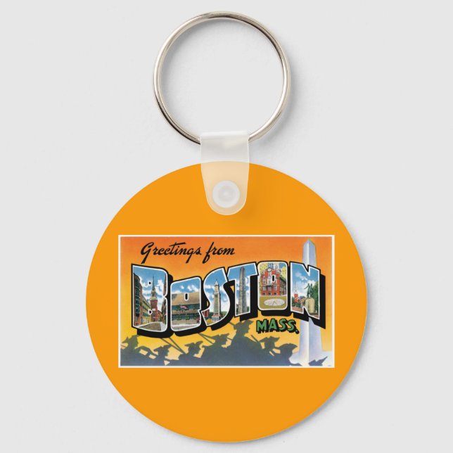 Greetings from Boston! Key Ring (Front)