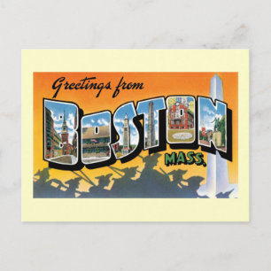 Greetings From Boston, Mass Postcard