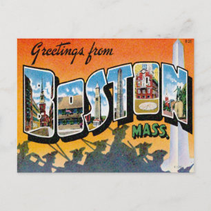 Greetings From Boston Massachusetts Postcard