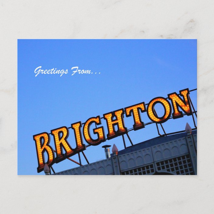 Greetings from BRIGHTON Postcard Zazzle.co.uk