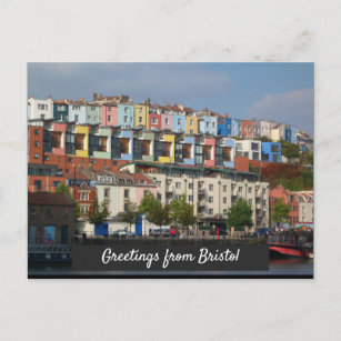 Greetings from Bristol Harbourside Houses Postcard