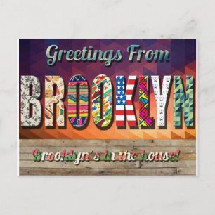 GREETINGS FROM BROOKLYN POSTCARD! POSTCARD
