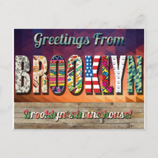 GREETINGS FROM BROOKLYN POSTCARD! POSTCARD