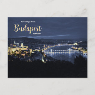 Greetings from Budapest Hungary Travel Postcard