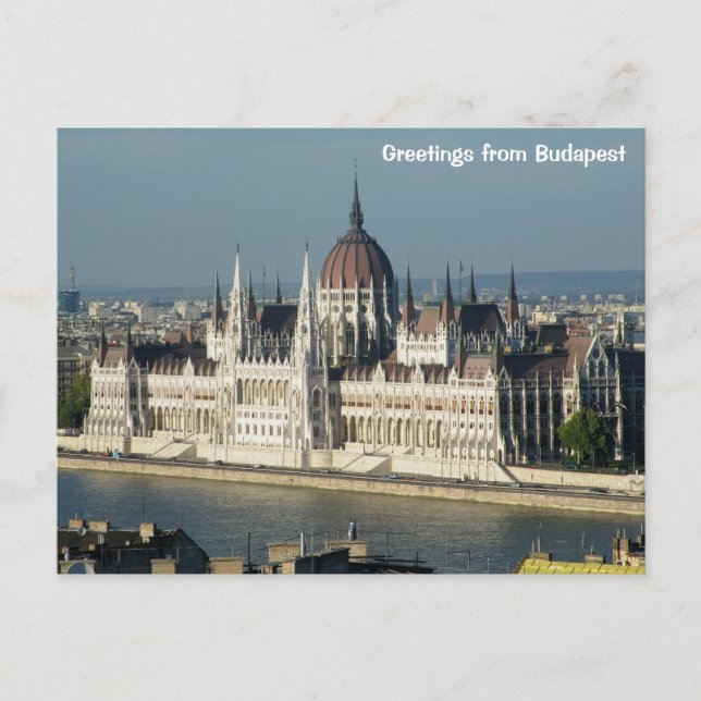 Greetings from Budapest - Parliament of Hungary Postcard (Front)