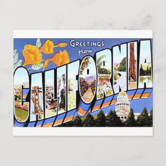 Greetings from California Postcard