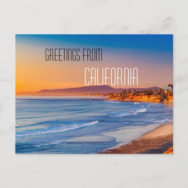 greetings from california postcard (Front)