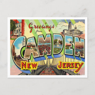 Greetings from Camden, New Jersey Vintage Travel Postcard
