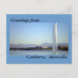 Greetings from Canberra, Australia Postcard