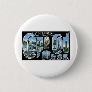 Greetings from Cape Cod 6 Cm Round Badge