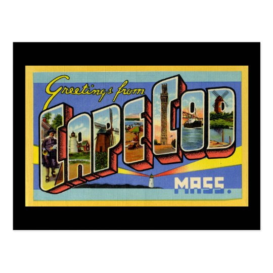 Greetings from Cape Cod Massachusetts Postcard