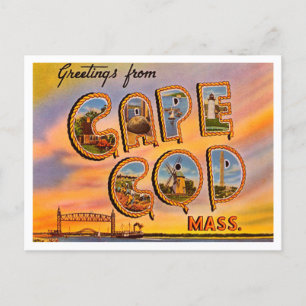 Greetings from Cape Cod, Massachusetts Travel Postcard