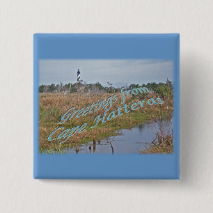 Greetings from Cape Hatteras OBX 15 Cm Square Badge