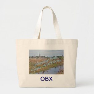Greetings from Cape Hatteras OBX Large Tote Bag