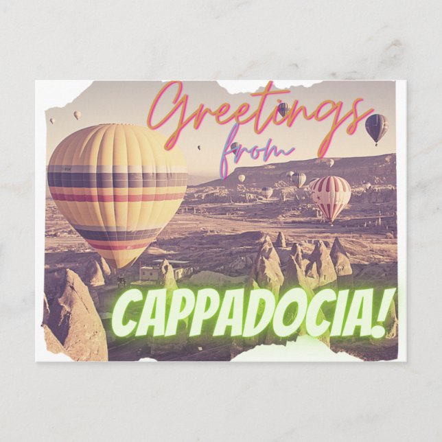 Greetings From Cappadocia Turkey Postcard (Front)