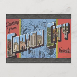 Greetings From Carson City Nevada, Vintage Postcard