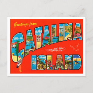 Greetings from Catalina Island, California Travel Postcard