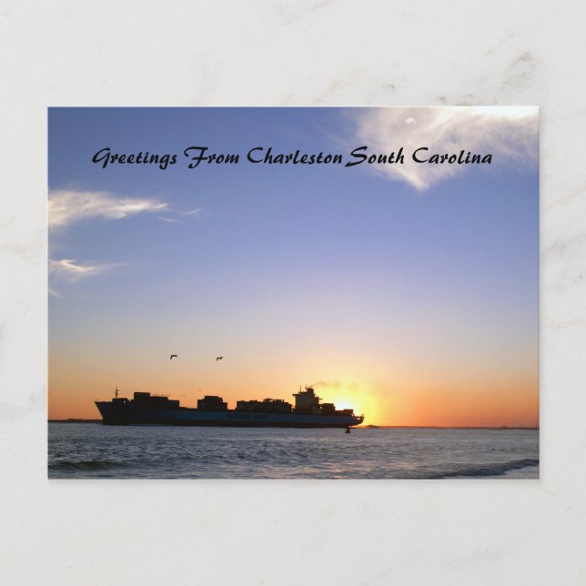 Greetings From Charleston South Carolina Customiza Postcard (Front)