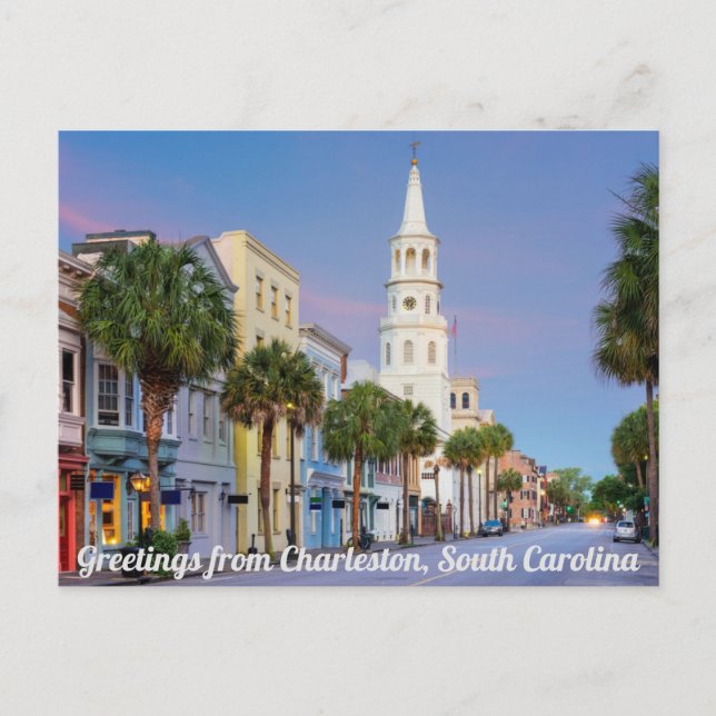 Greetings From Charleston, South Carolina Postcard (Front)