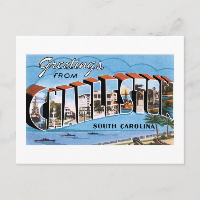 Greetings from Charleston, South Carolina! Postcard (Front)