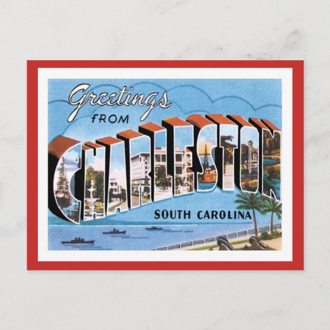 Greetings From Charleston South Carolina US City Postcard (Front)