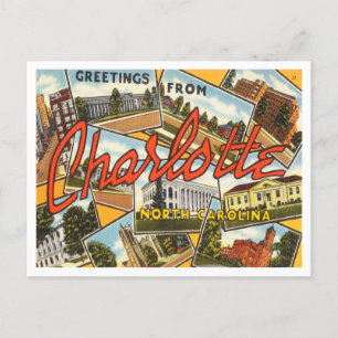 Greetings from Charlotte, North Carolina Travel Postcard