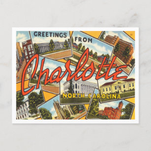 Greetings from Charlotte, North Carolina Travel Postcard