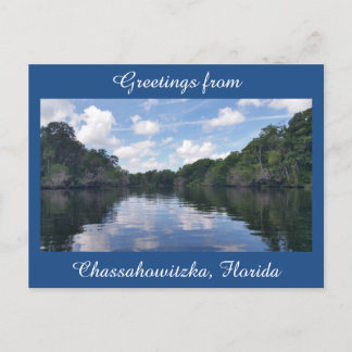 Greetings from Chassahowitzka Florida postcard