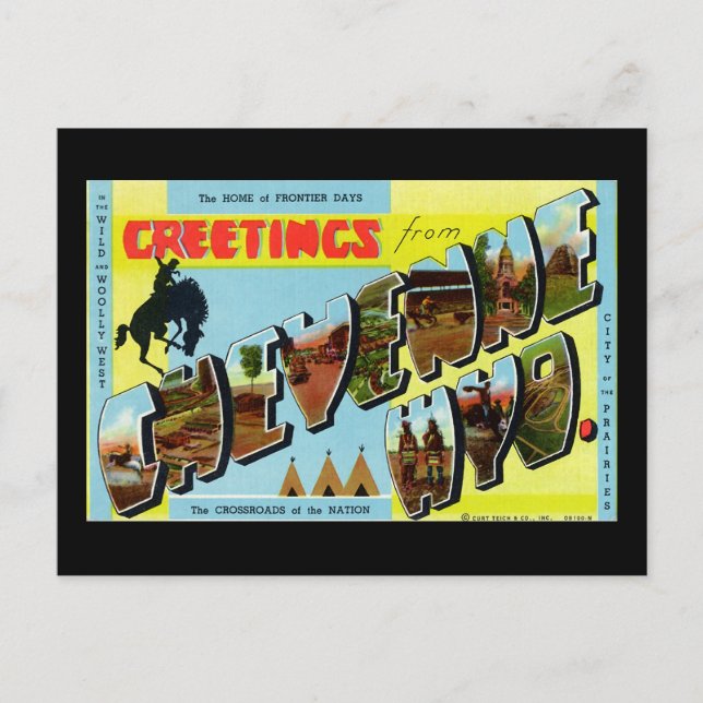 Greetings from Cheyenne Wyoming Postcard (Front)