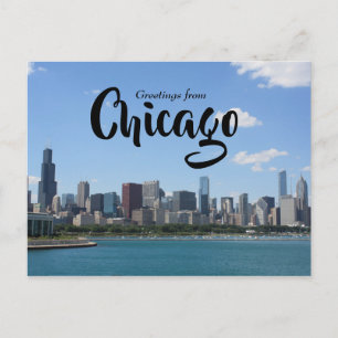 Greetings from Chicago Downtown Postcard