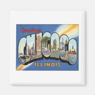 Greetings From Chicago Illinois Magnet