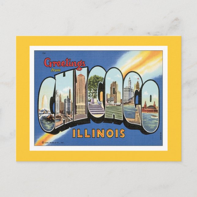 Greetings From Chicago Illinois Postcard (Front)