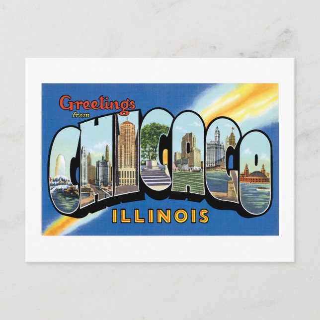 Greetings from Chicago, Illinois! Postcard (Front)