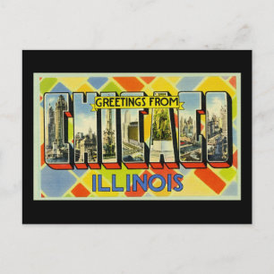Greetings from Chicago Illinois Postcard