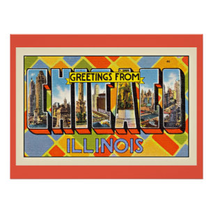 Greetings from Chicago, Illinois Poster