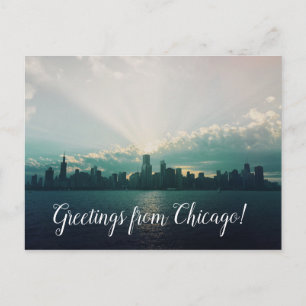 Greetings from Chicago Illinois Travel Postcard