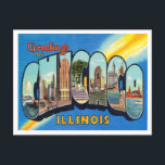 Greetings from Chicago, Illinois Vintage Travel Postcard<br><div class="desc">Greetings from Chicago,  Illinois Vintage Travel Postcard</div>