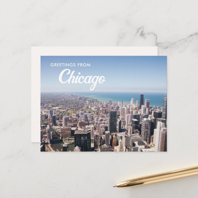 Greetings from Chicago Postcard (Front/Back In Situ)