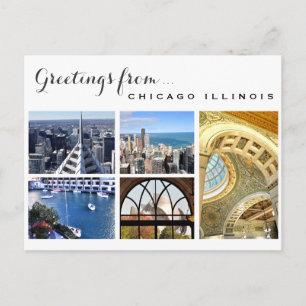 Greetings from Chicago Postcard