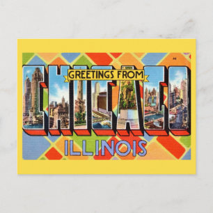  Greetings from Chicago Postcard