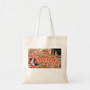 Greetings from Chicago Tote Bags
