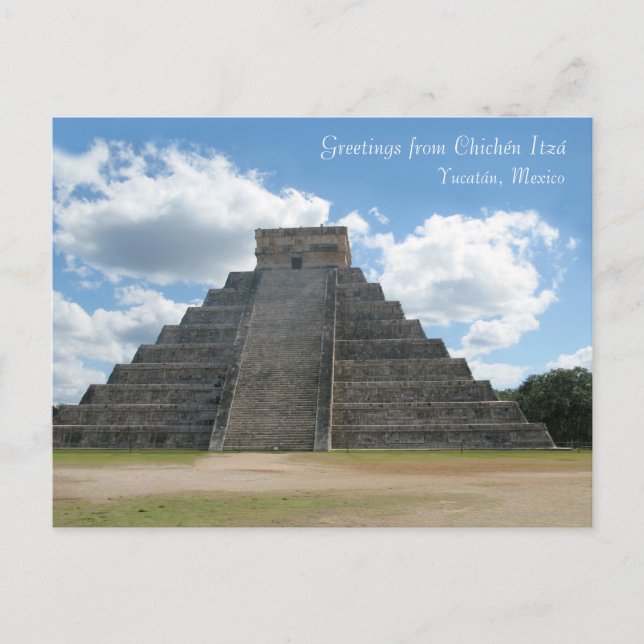 Greetings from Chichén Itzá, Mexico Postcard (Front)