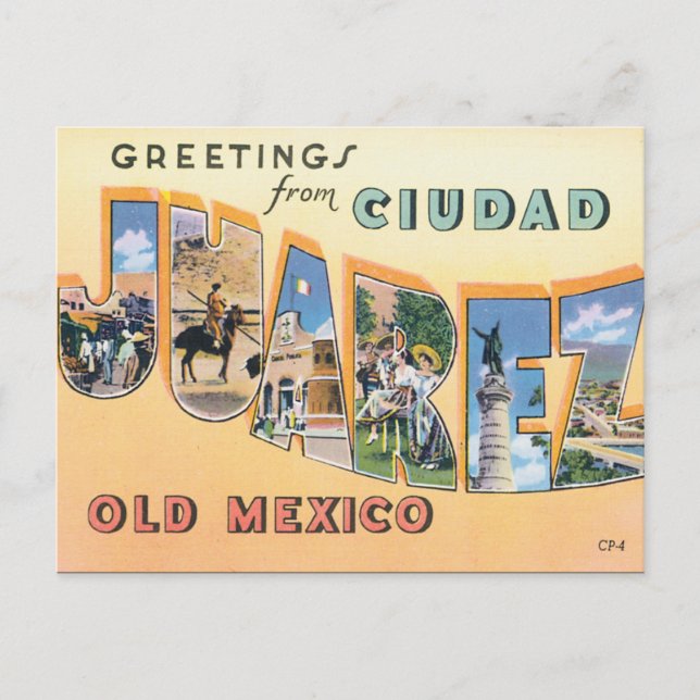 Greetings From Ciudad Juarez Postcard (Front)
