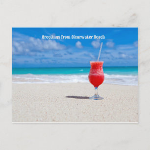 Greetings From Clearwater Beach Holiday Postcard