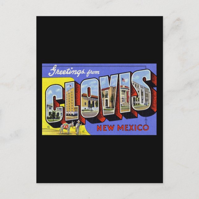 Greetings from Clovis New Mexico Postcard (Front)