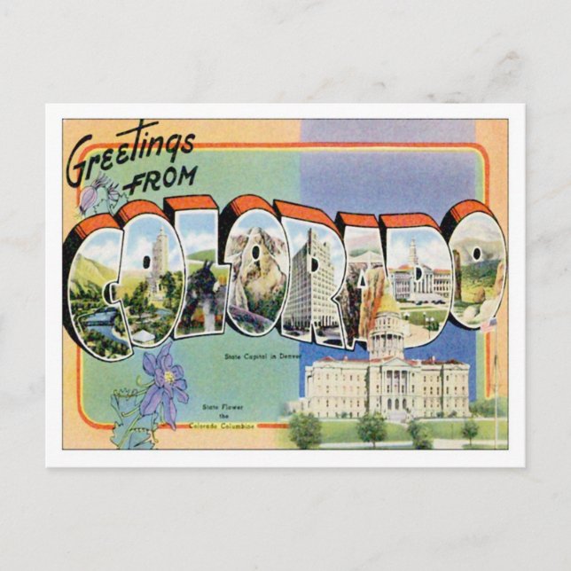 Greetings From Colorado CO Postcard (Front)