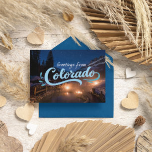 Greetings from Colorado – Night Hot Springs Postcard