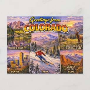 Greetings From Colorado Postcard